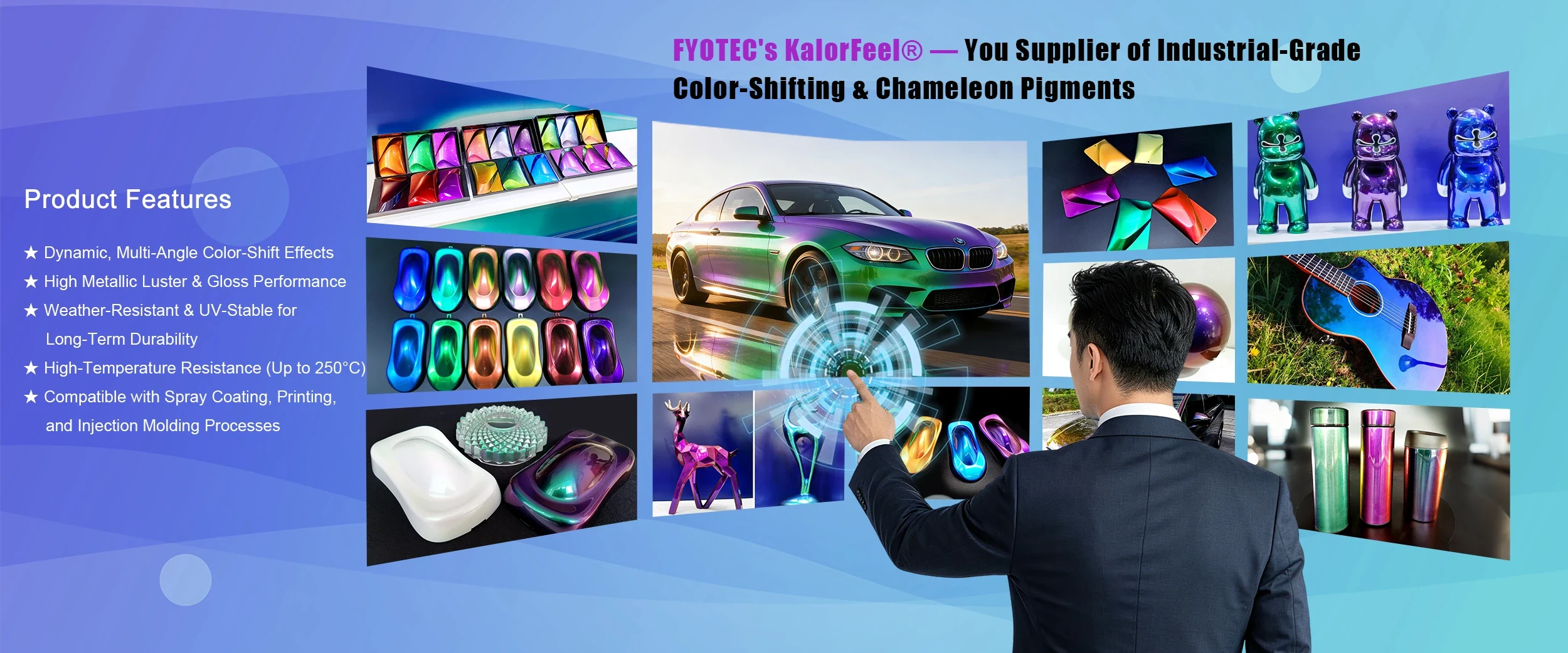 OEM ອຸດສາຫະກໍາ-ເກຣດ Optical Color-Shifting Pigments Supplier