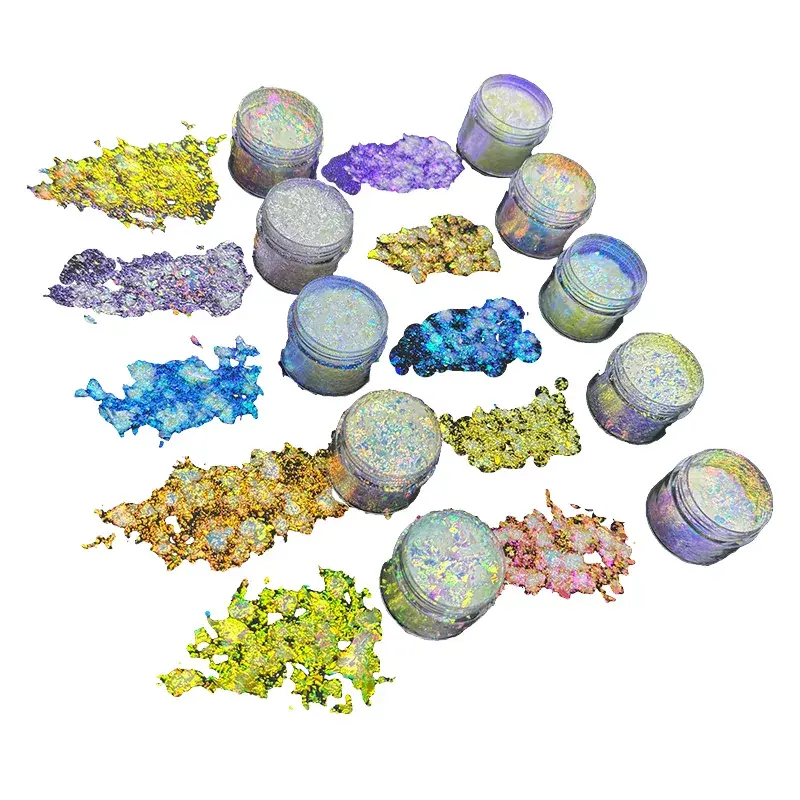 High-Chroma Transparent Color-Shifting Pigments for Vibrant Eyeshadow