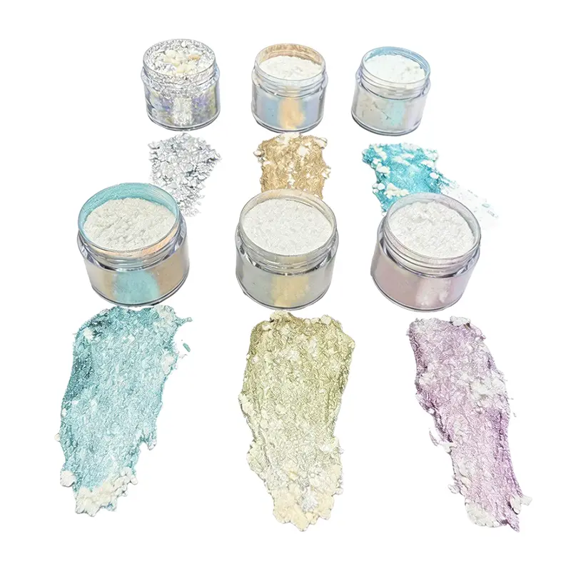 Silver Fantasy Transparent Color-Shifting Pigments for eyeshadow highlighting